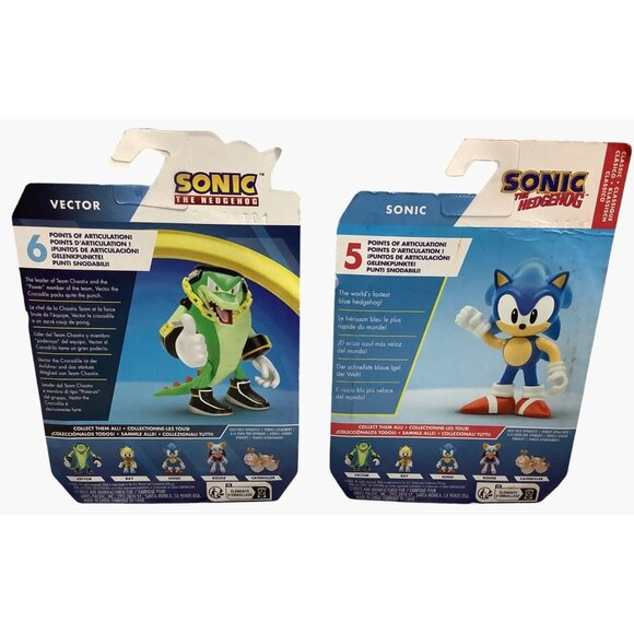 2 Jakks Sonic The Hedgehog 2.5" Figures Sonic Vector - Picture 4 of 4